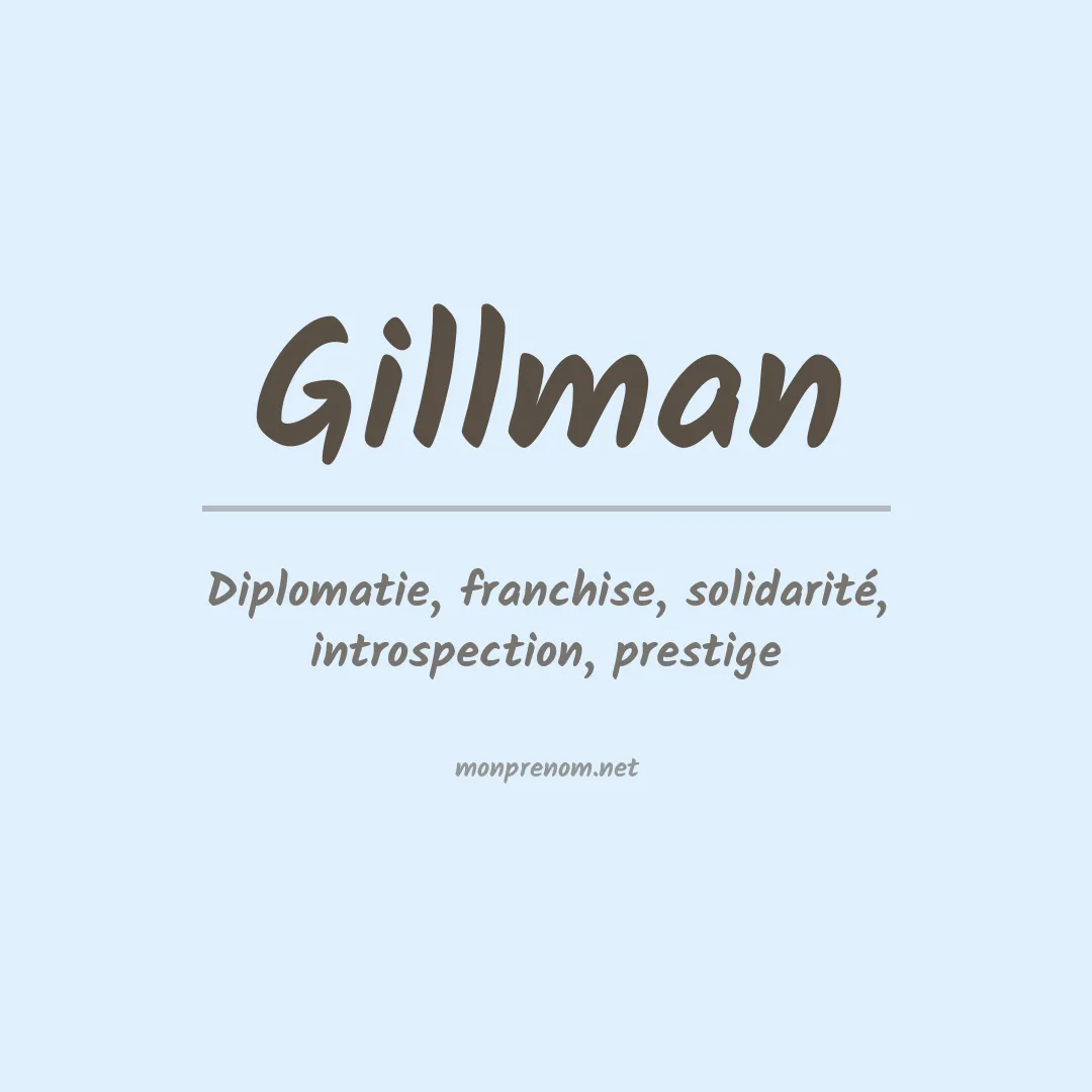 Prénom Gillman