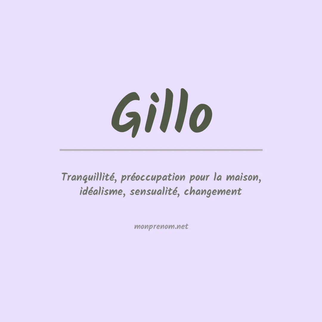 Signification du prénom Gillo
