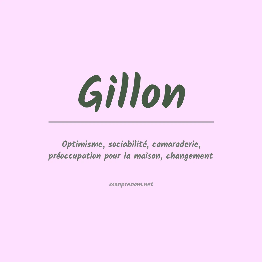 Prénom Gillon