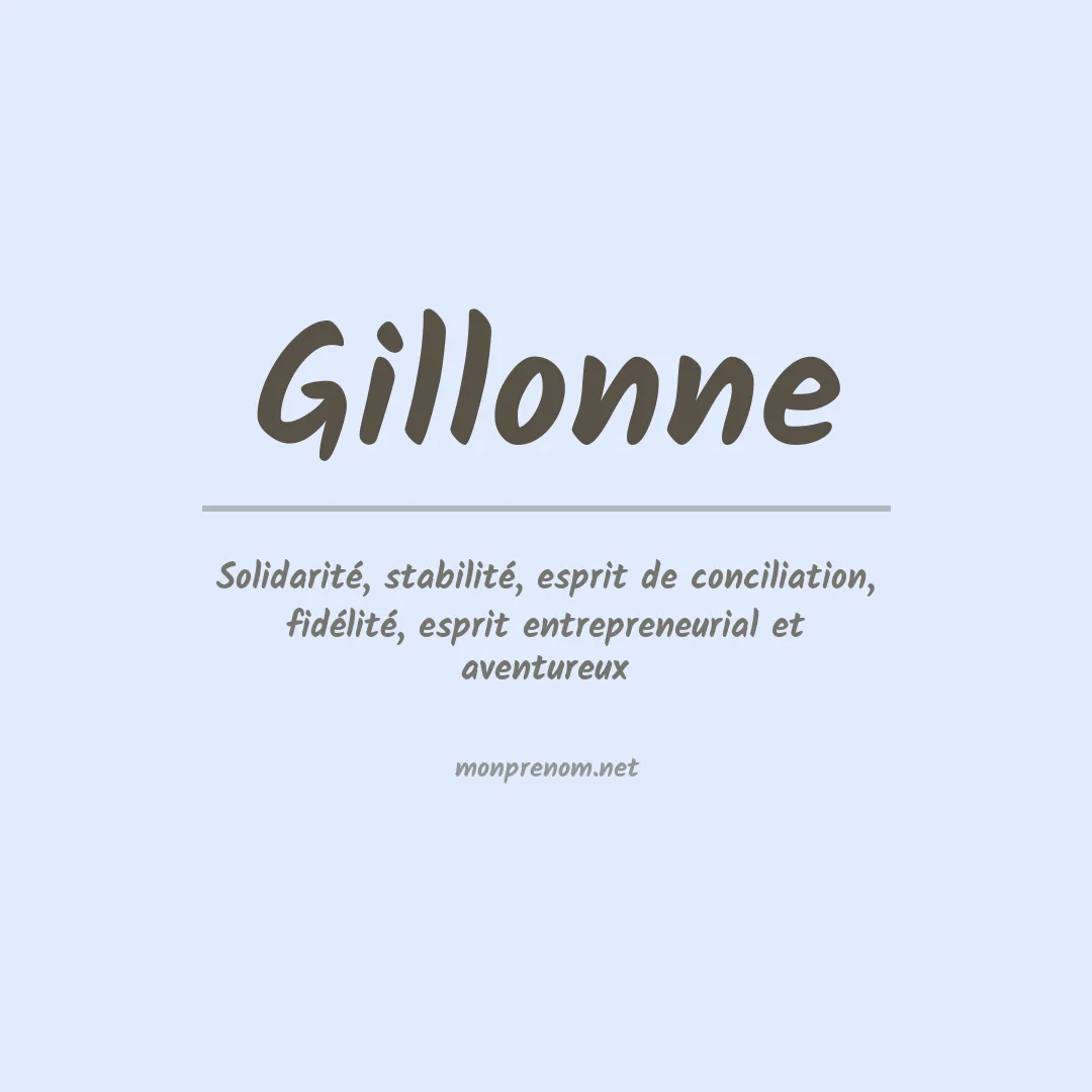 Prénom Gillonne