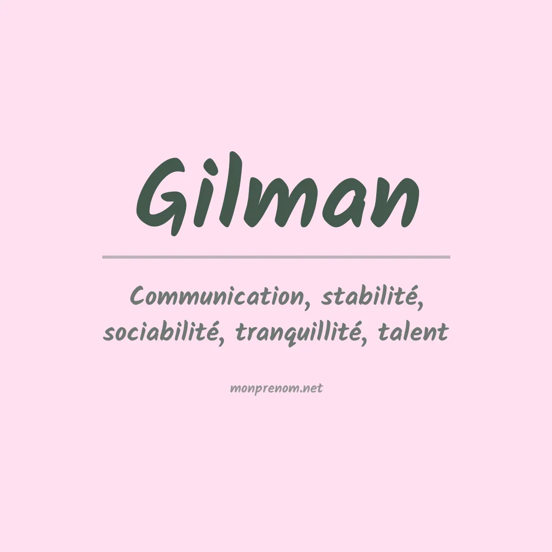 Prénom Gilman