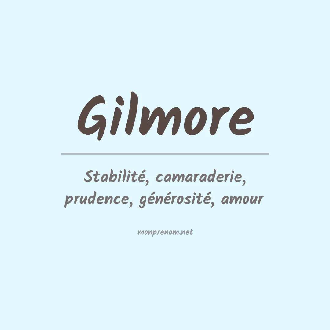 Prénom Gilmore