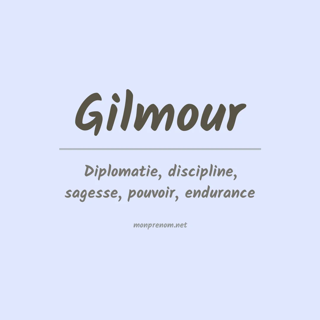 Prénom Gilmour