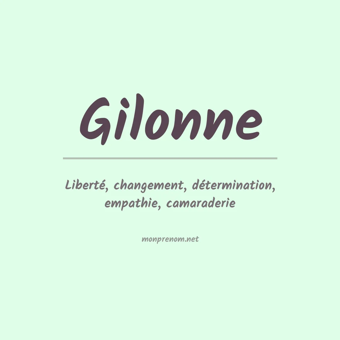 Signification du prénom Gilonne