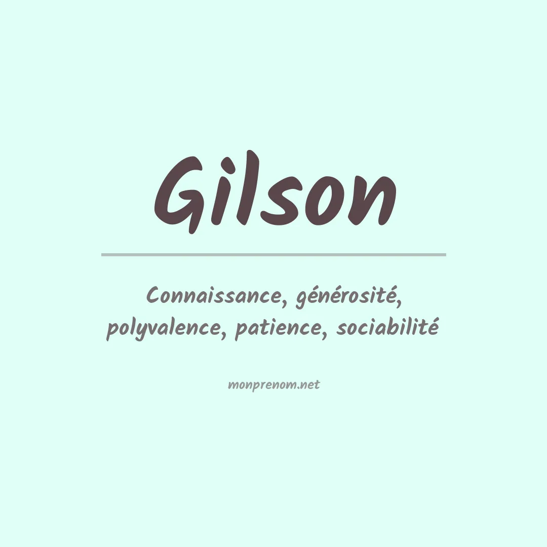 Prénom Gilson