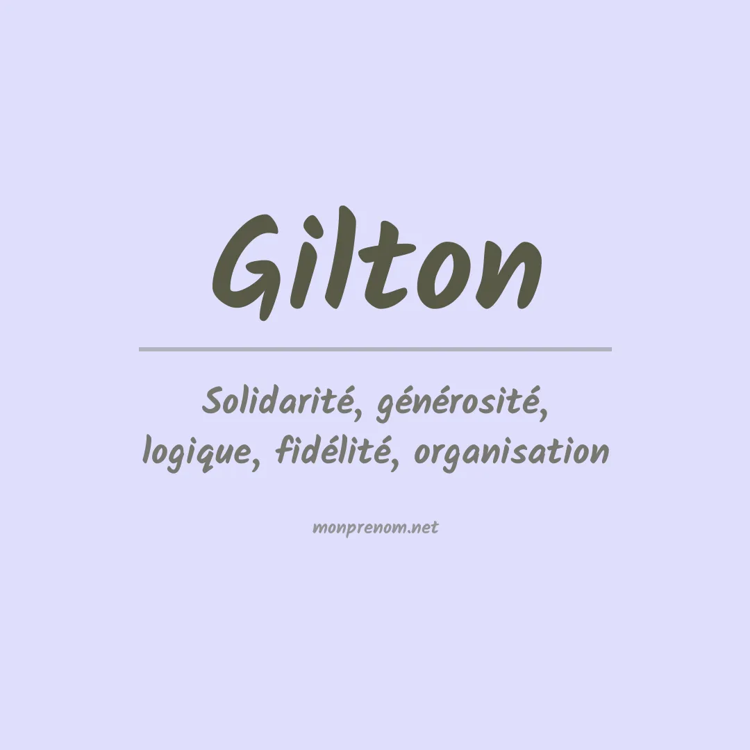 Prénom Gilton