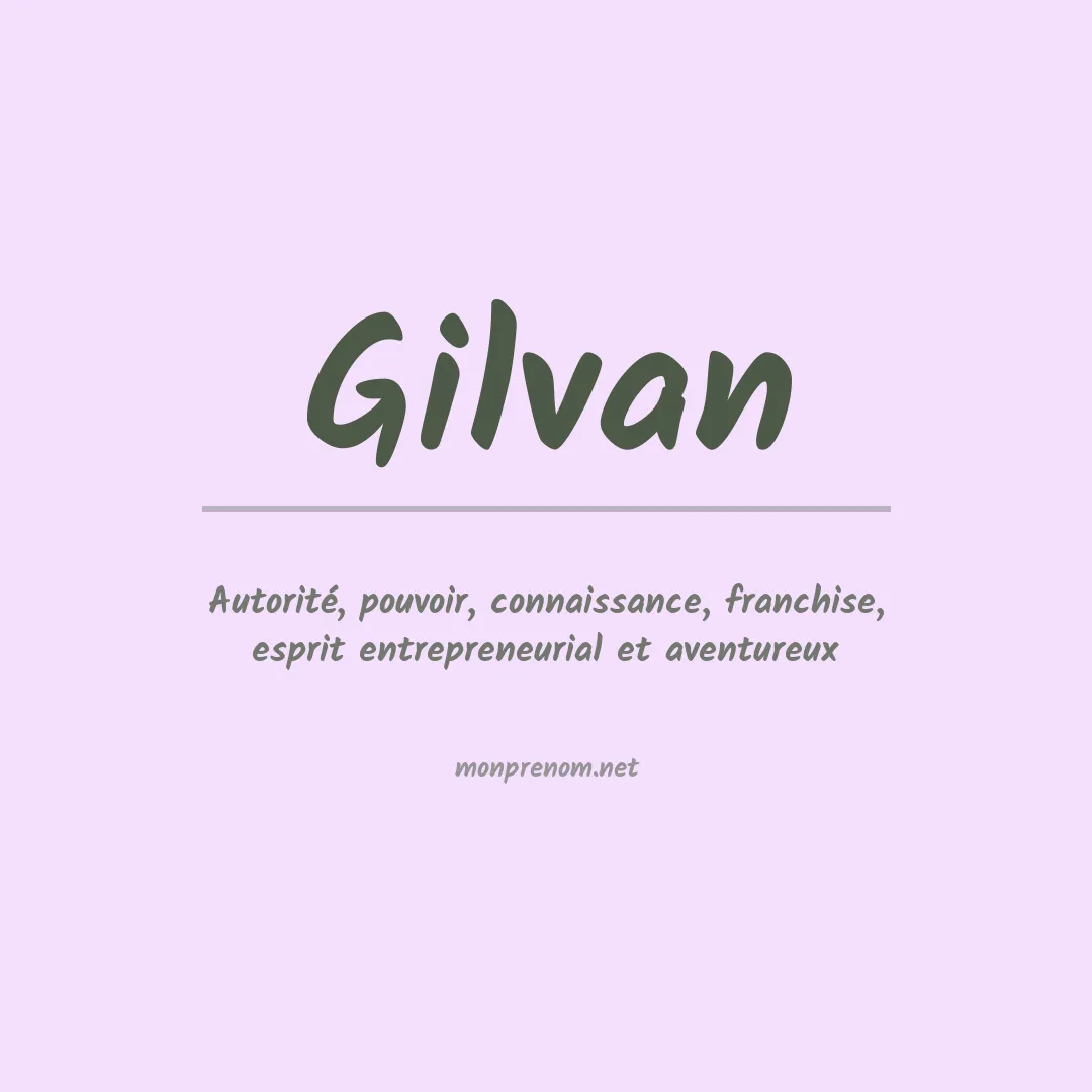 Prénom Gilvan