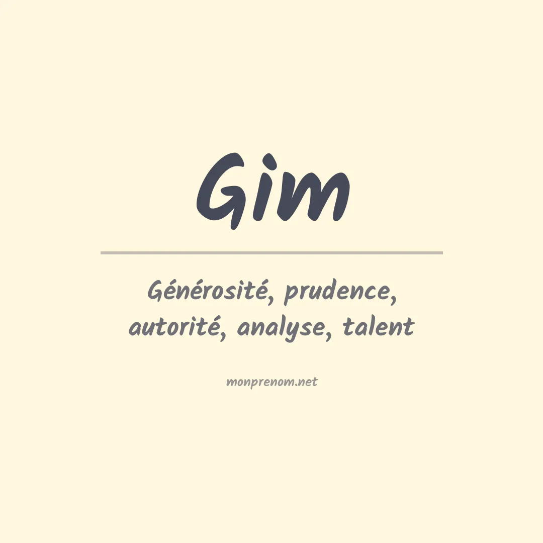 Prénom Gim