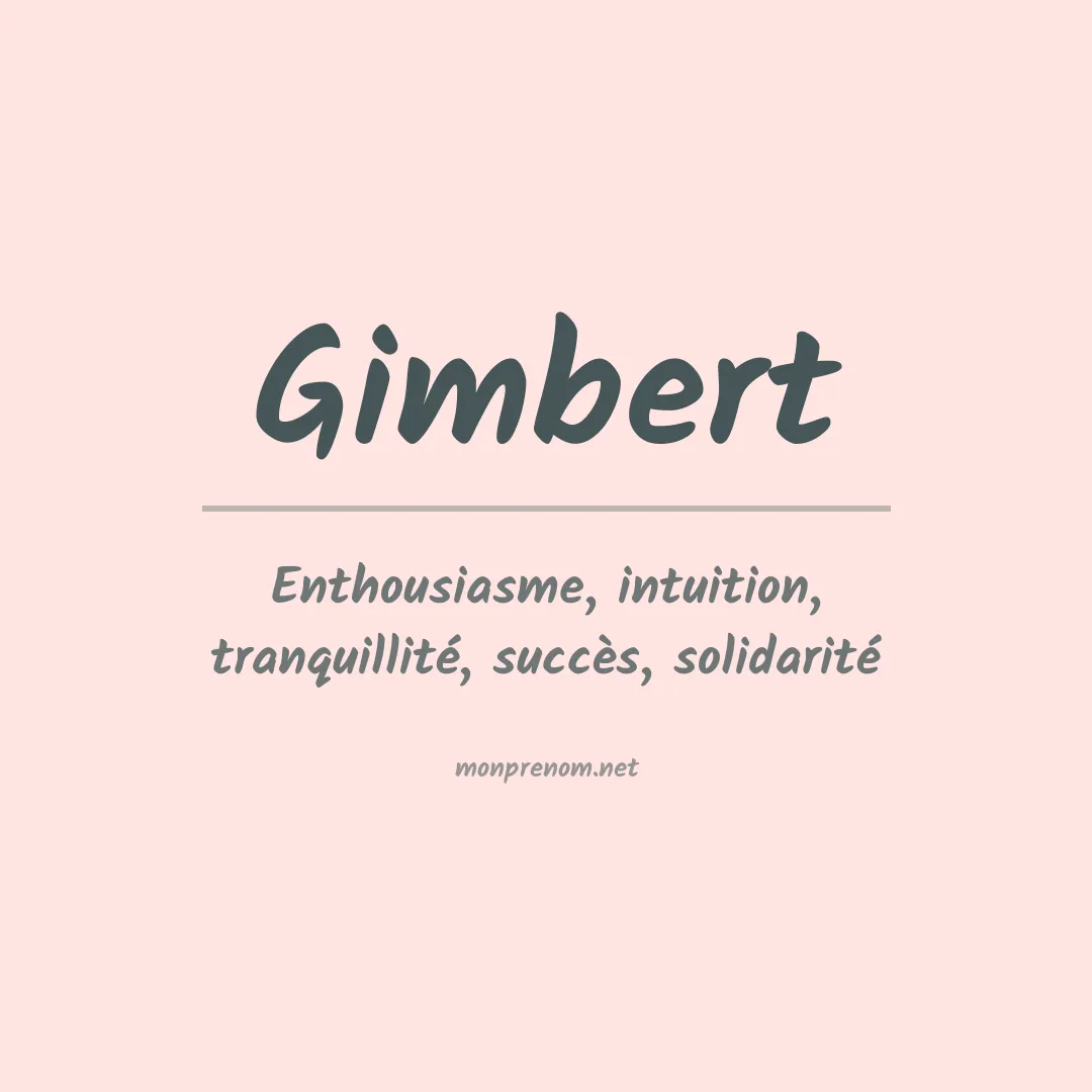 Prénom Gimbert