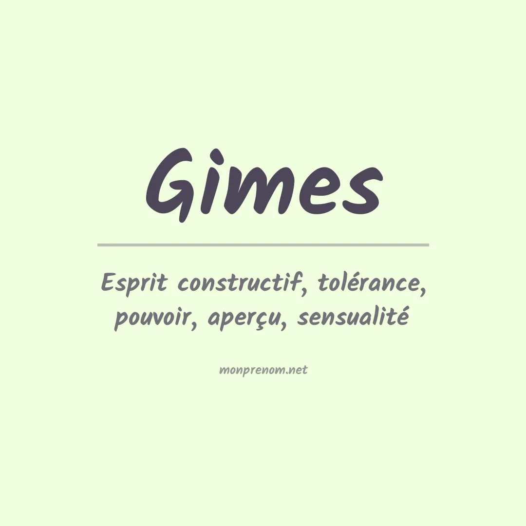 Signification du prénom Gimes