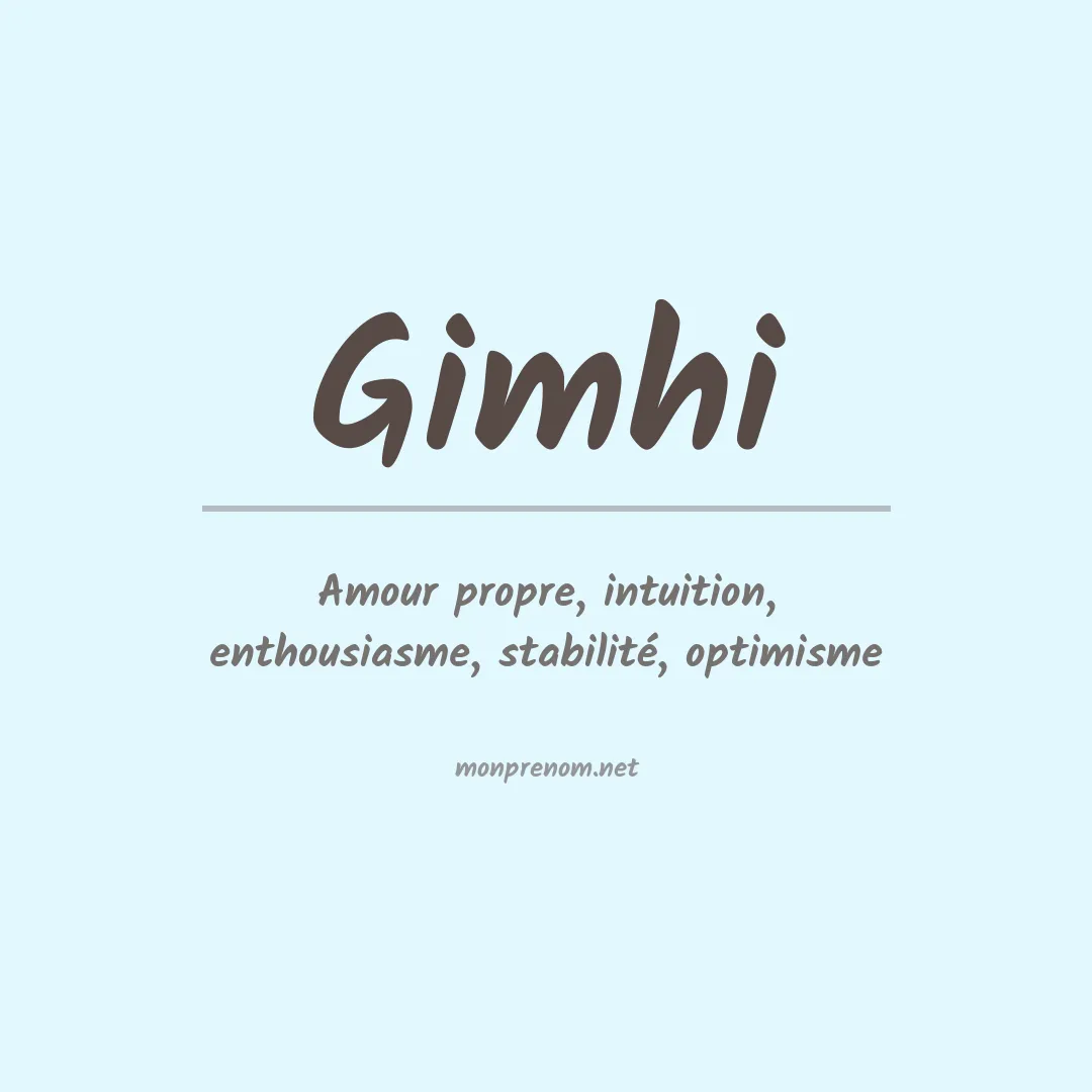 Signification du prénom Gimhi