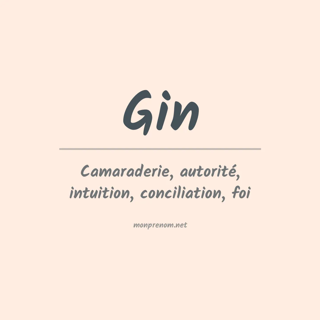 Prénom Gin