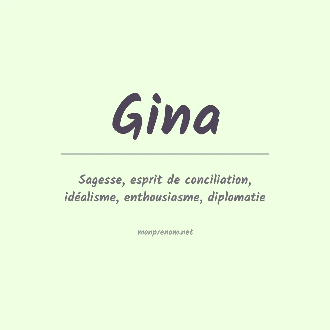 Prénom Gina