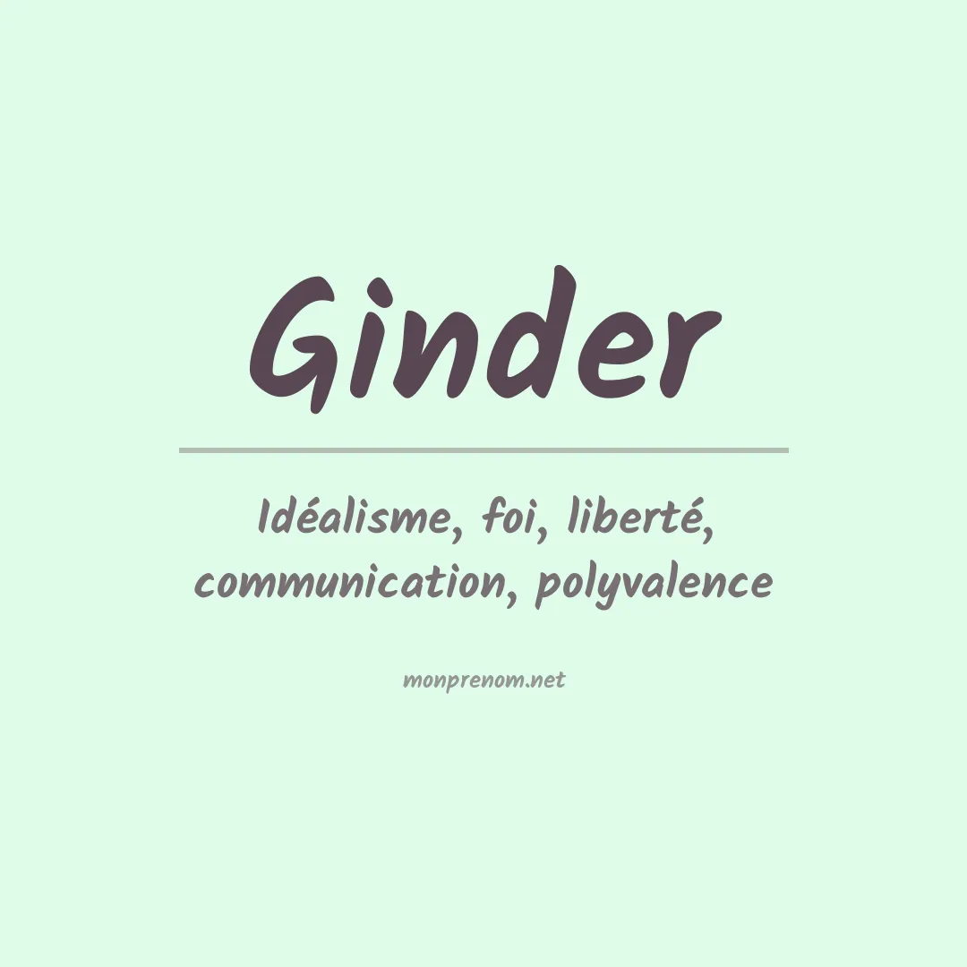 Prénom Ginder