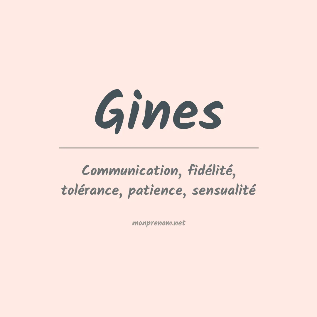 Prénom Gines