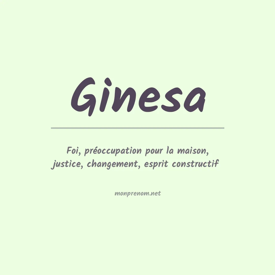 Prénom Ginesa