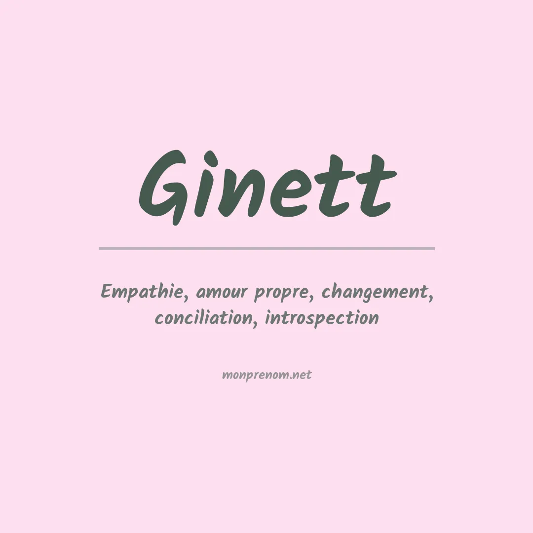 Prénom Ginett