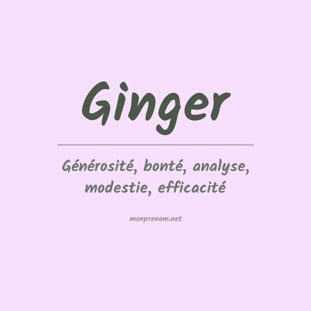 Prénom Ginger