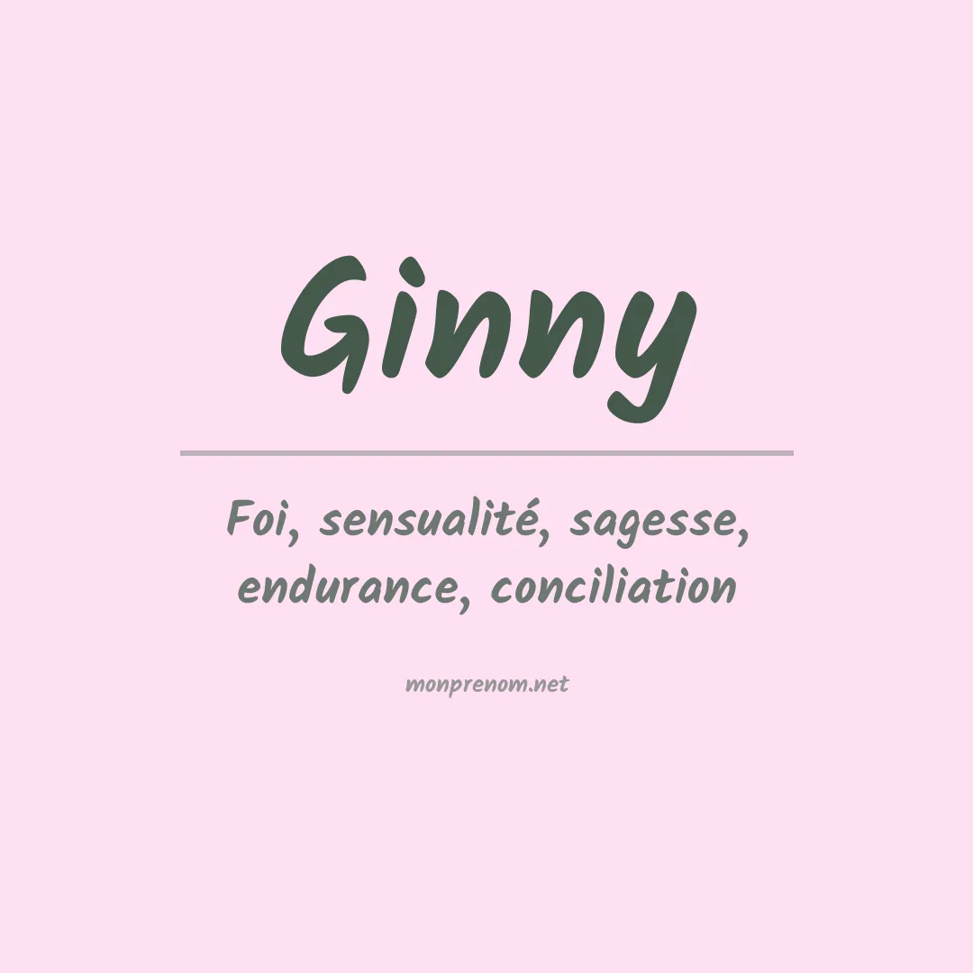 Signification du prénom Ginny