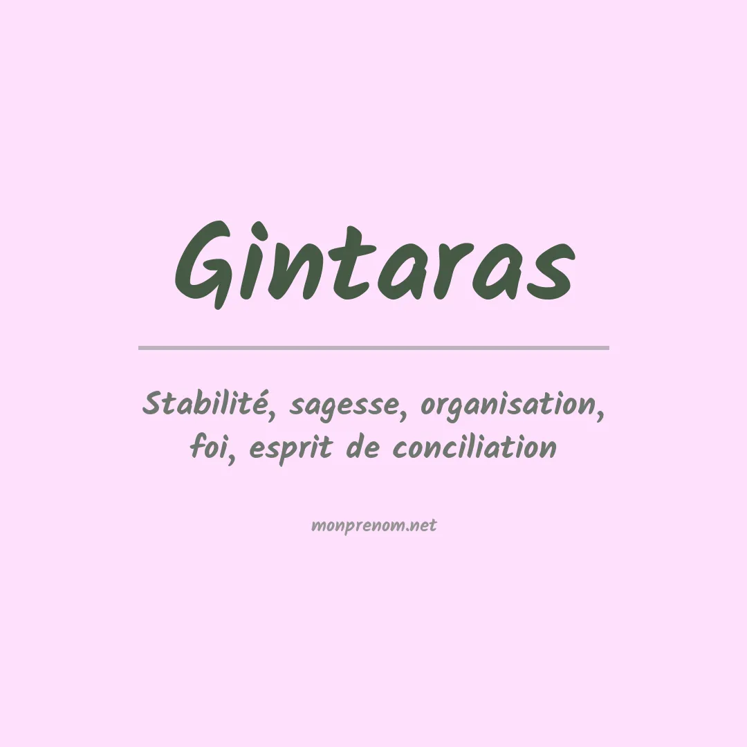 Prénom Gintaras