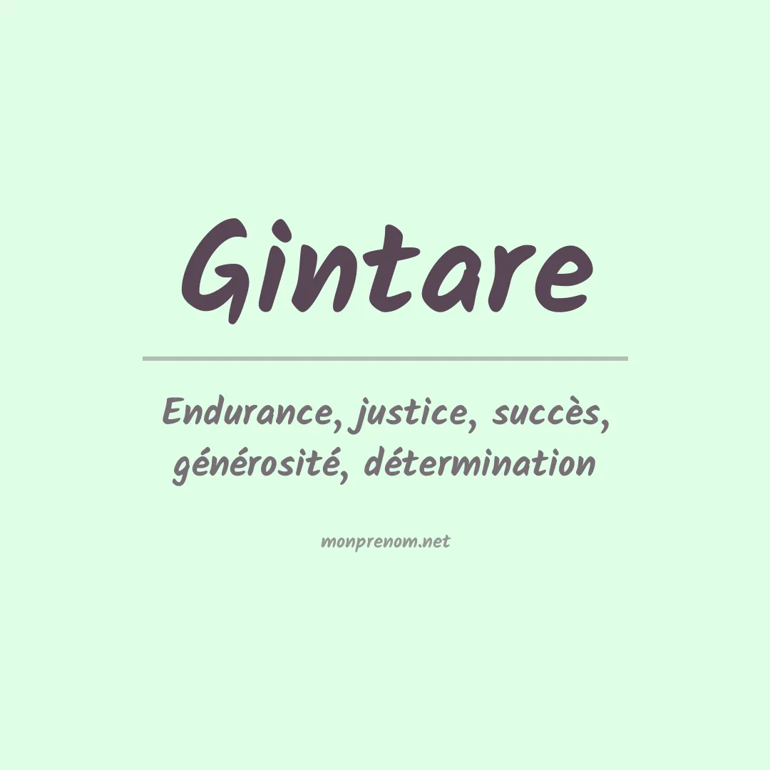 Signification du prénom Gintare