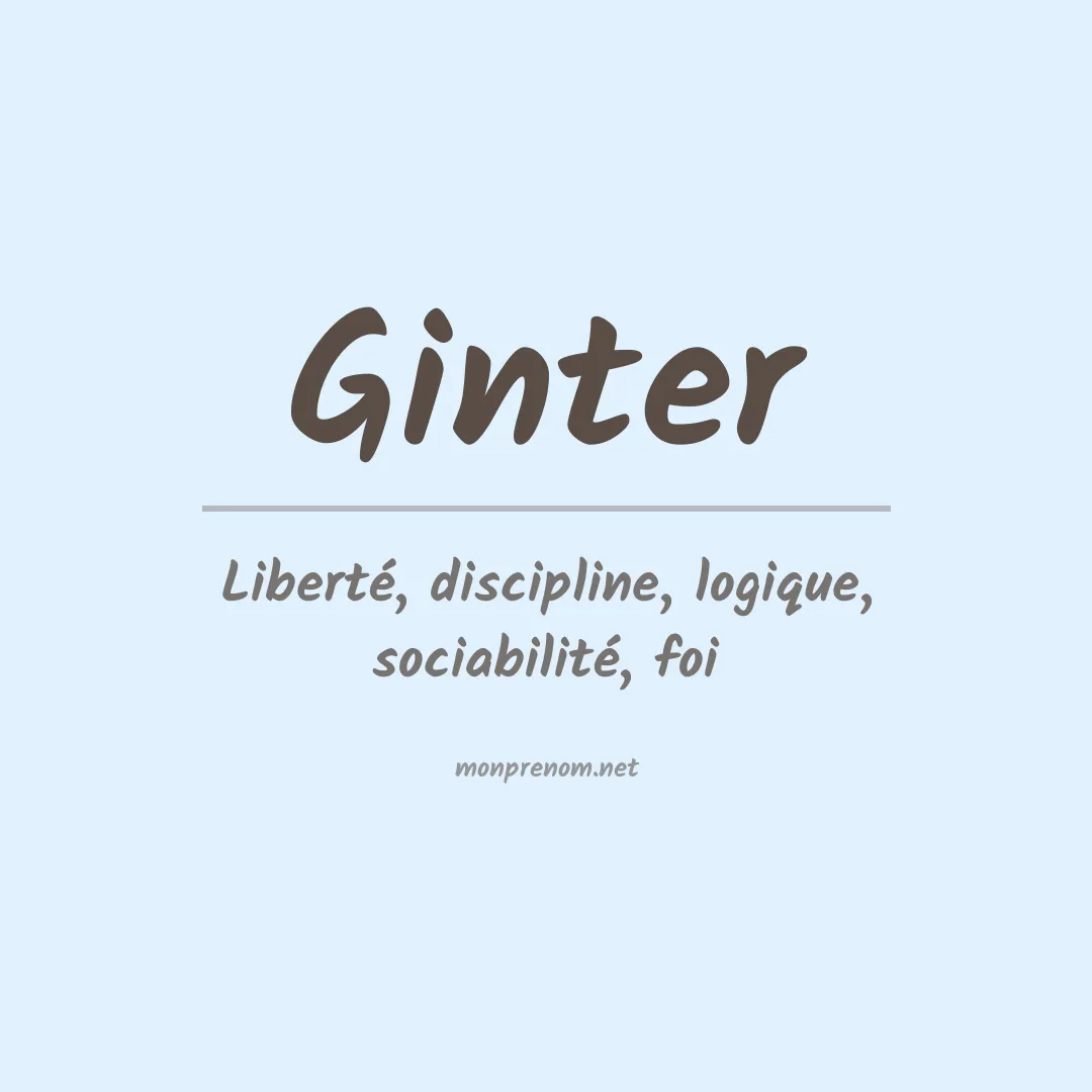 Prénom Ginter