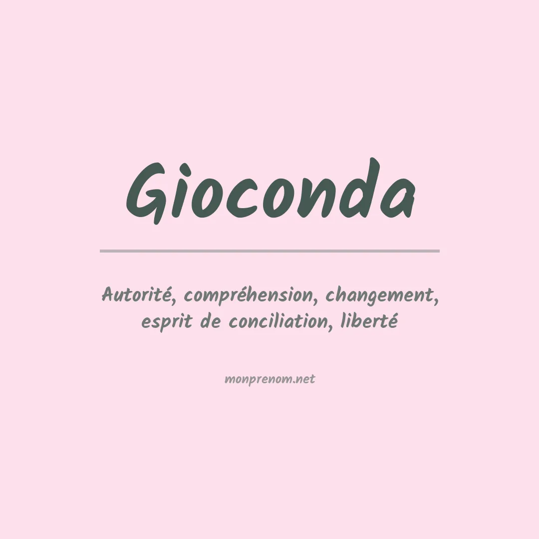 Prénom Gioconda