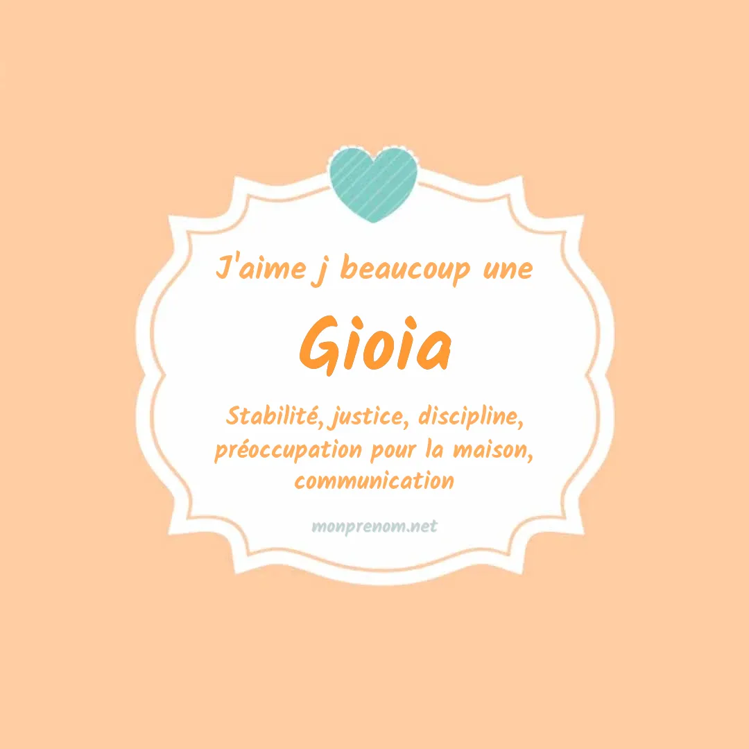 J'aime beaucoup Gioia