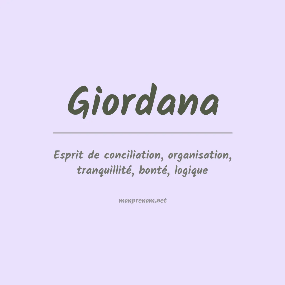 Prénom Giordana