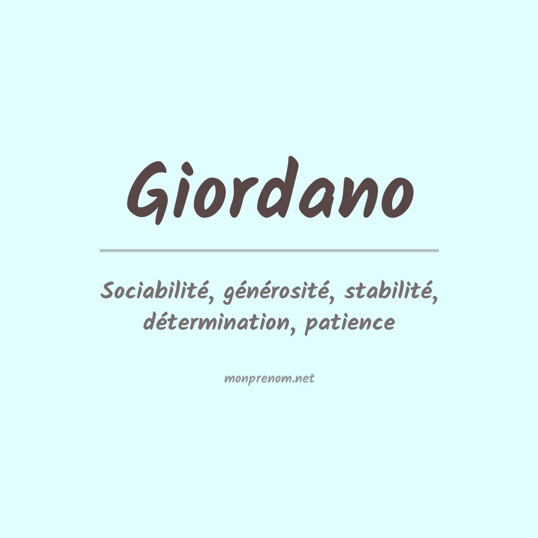 Prénom Giordano