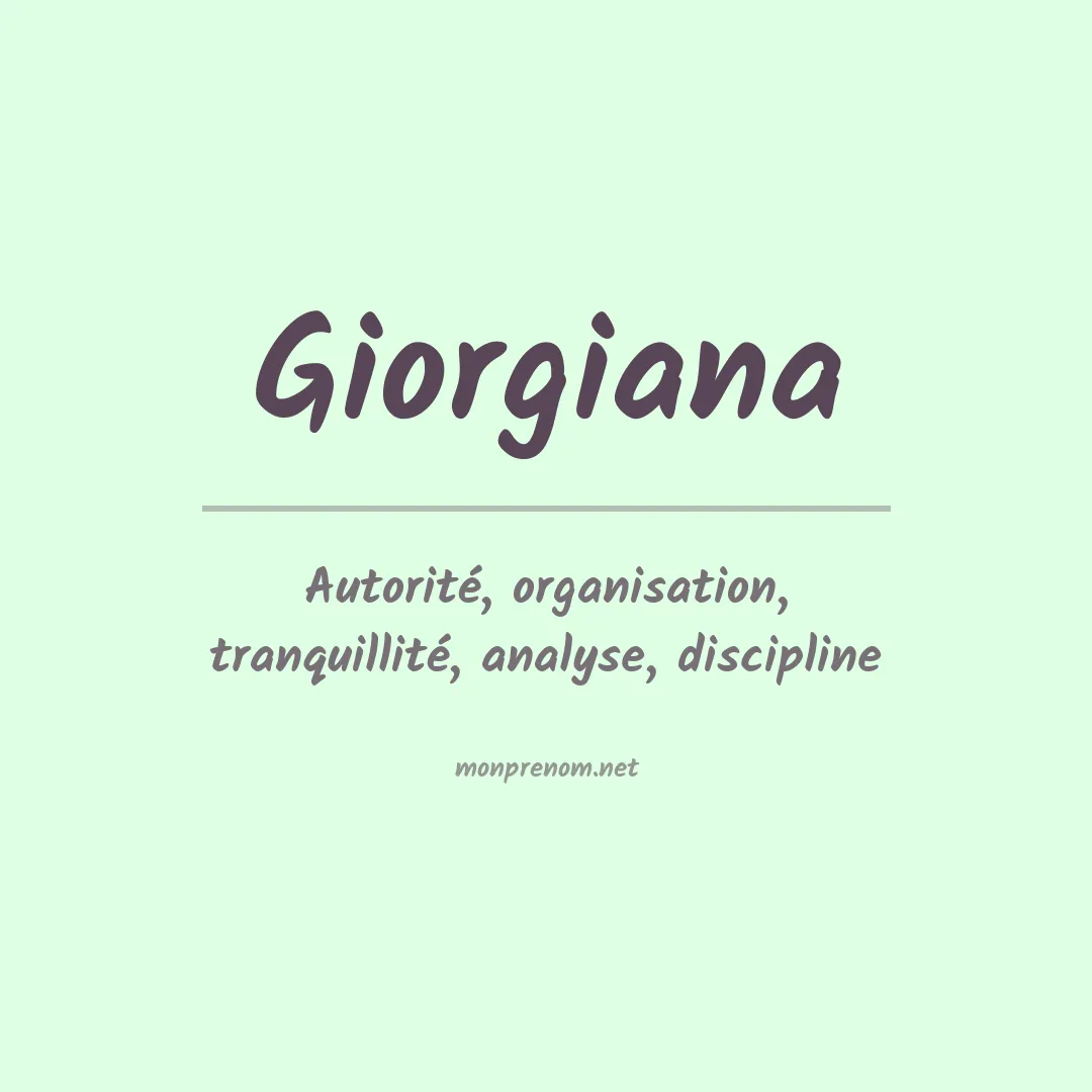 Prénom Giorgiana