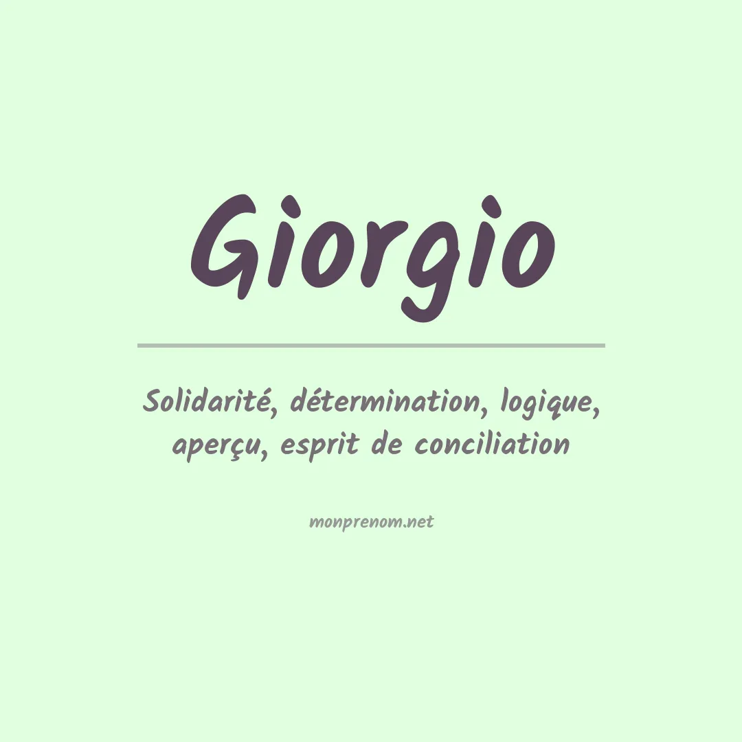 Prénom Giorgio