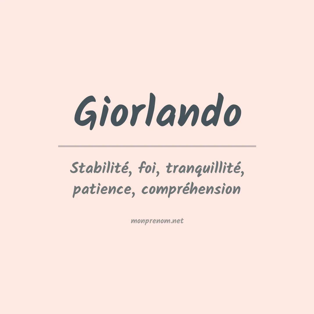 Prénom Giorlando