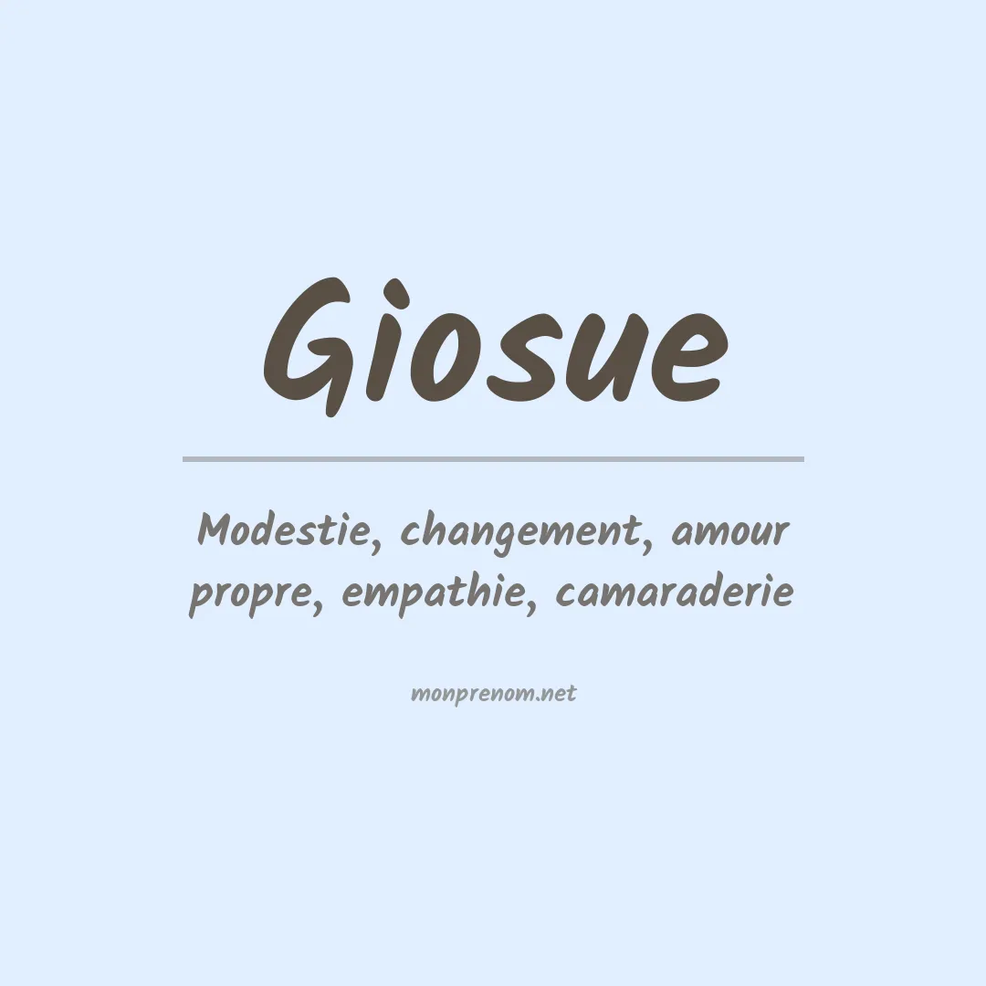 Prénom Giosue