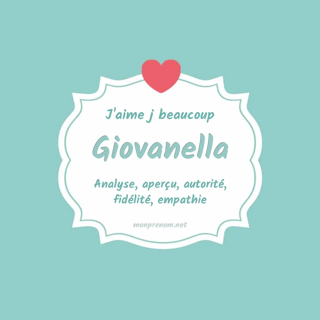 J'aime beaucoup Giovanella