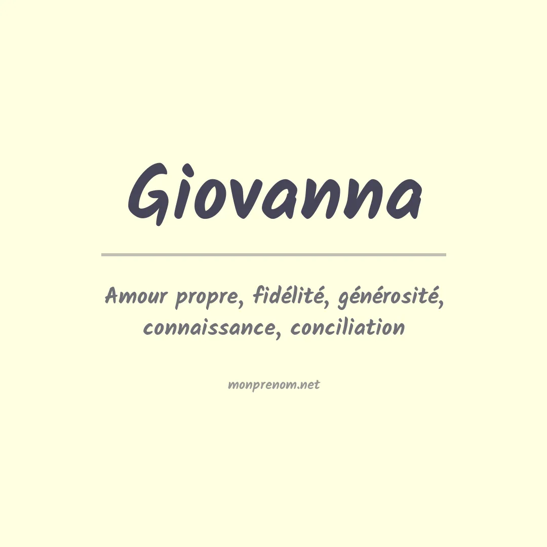 Prénom Giovanna