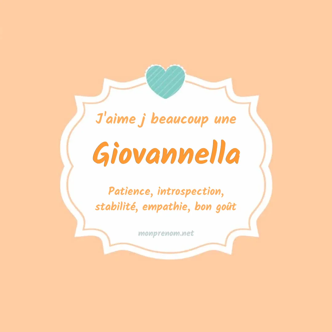 J'aime beaucoup Giovannella