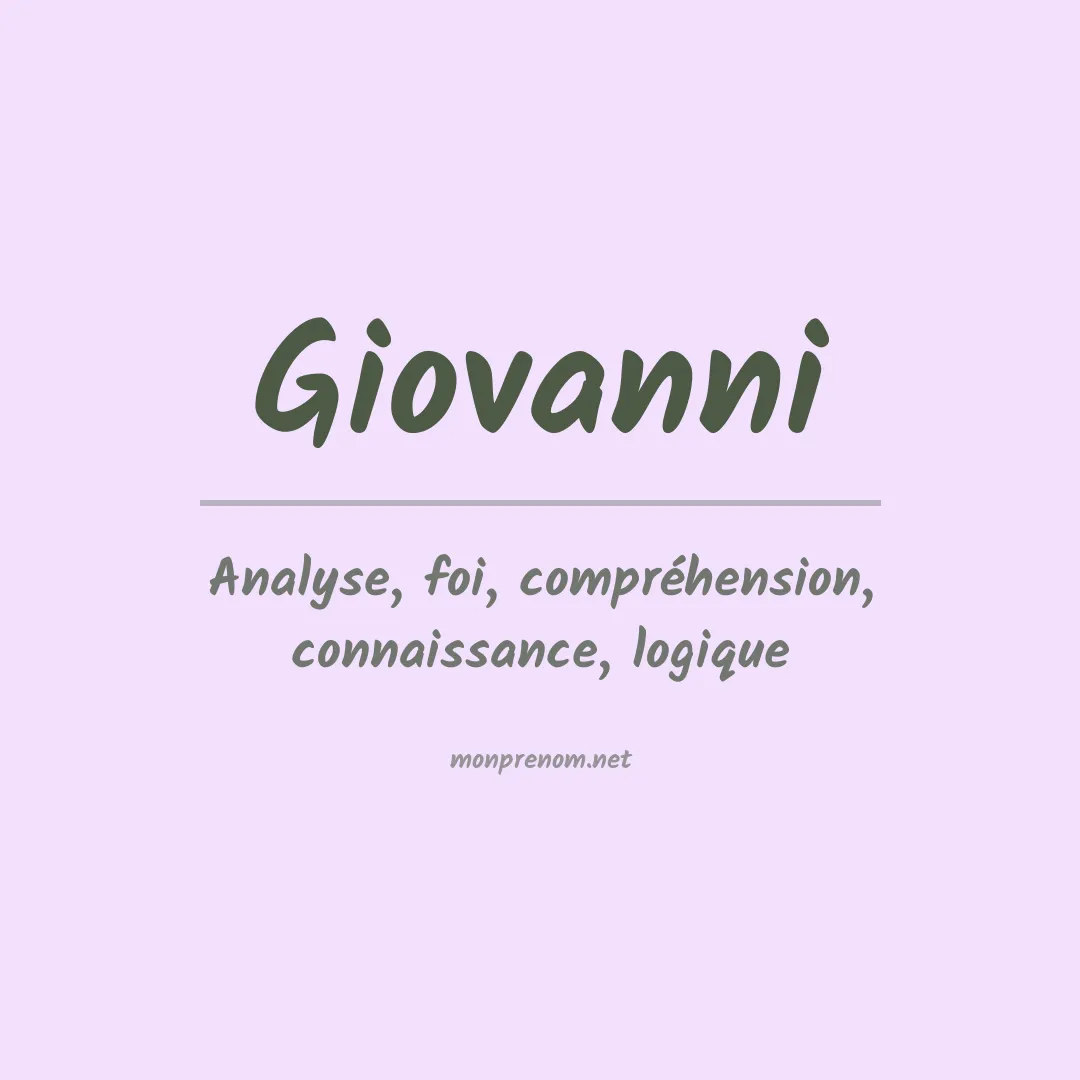 Prénom Giovanni