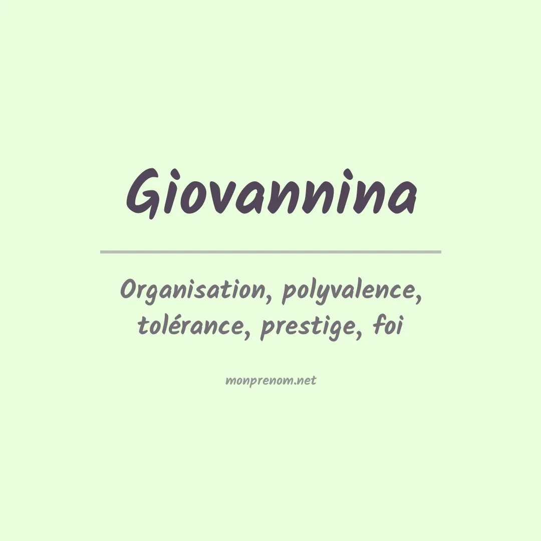 Prénom Giovannina