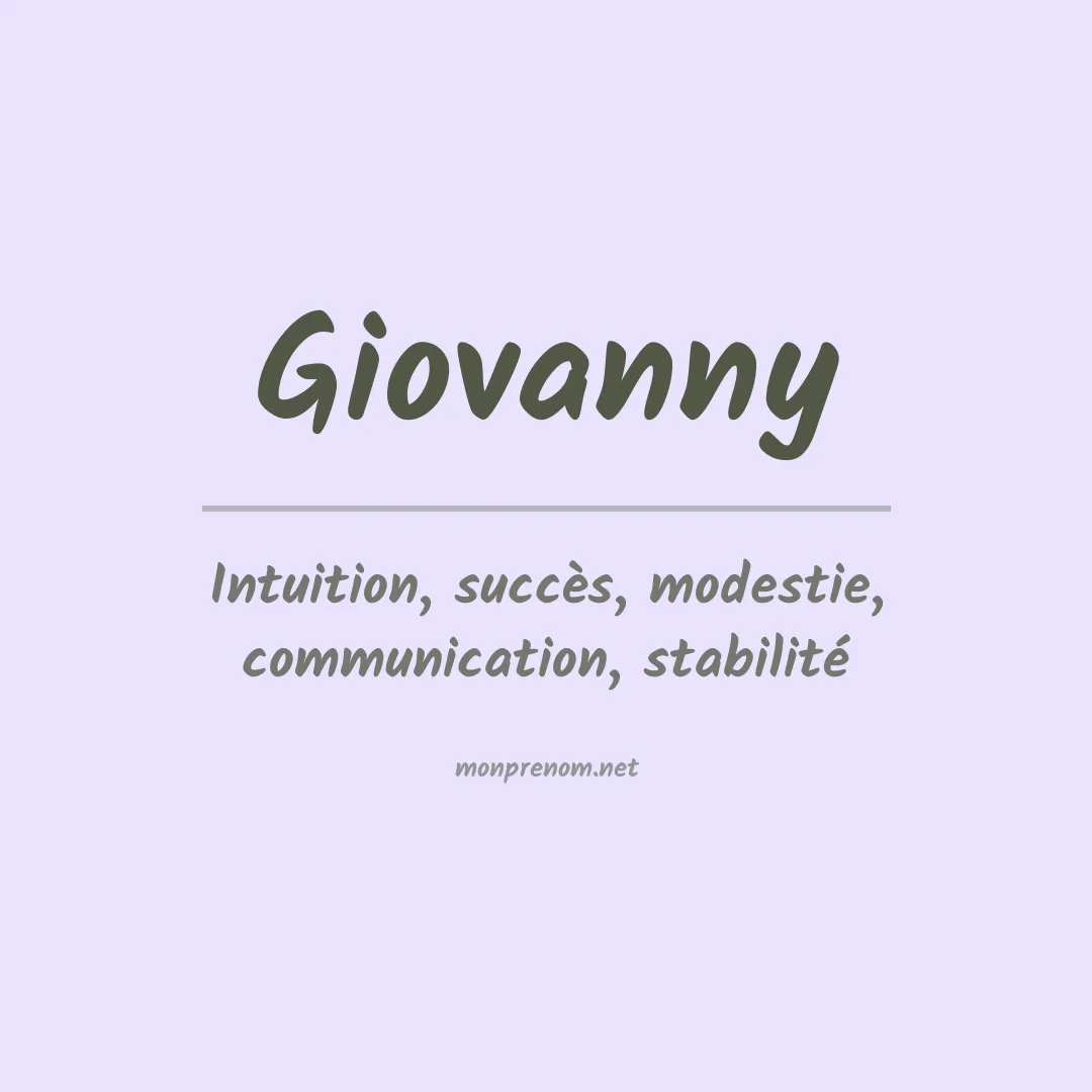 Prénom Giovanny
