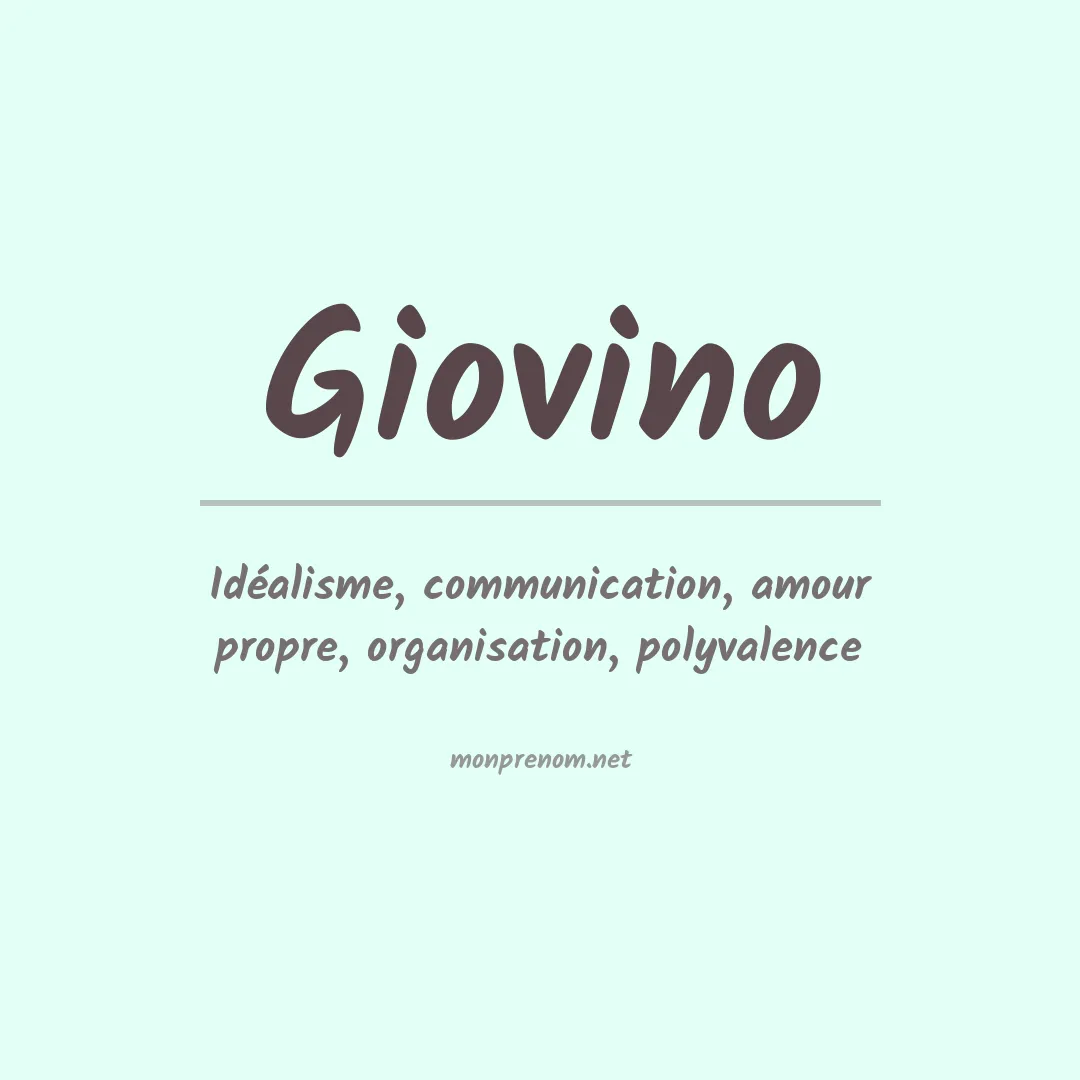 Prénom Giovino