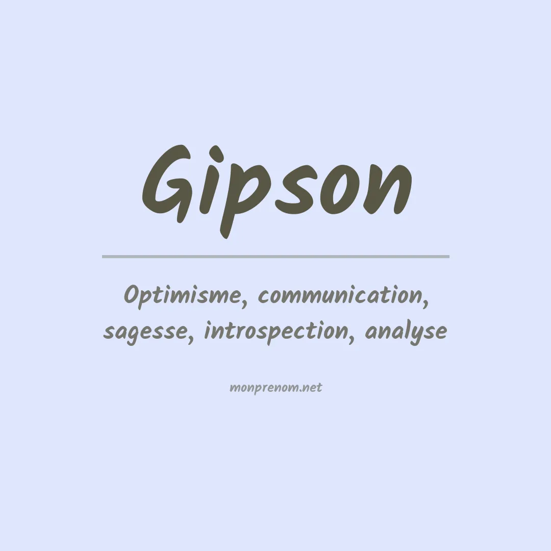 Prénom Gipson