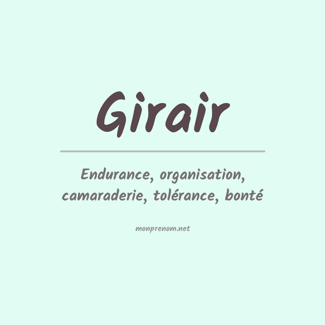 Signification du prénom Girair