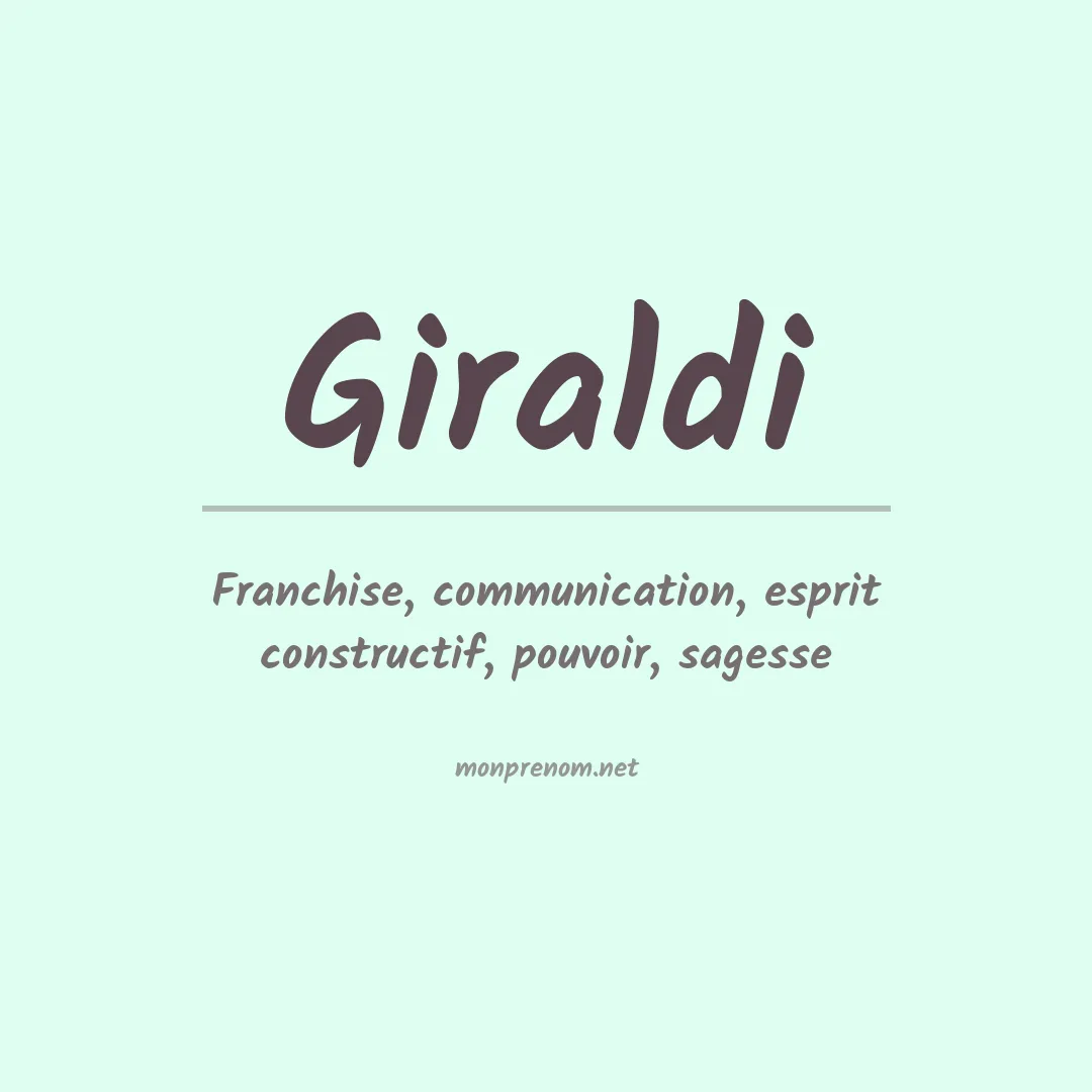 Prénom Giraldi