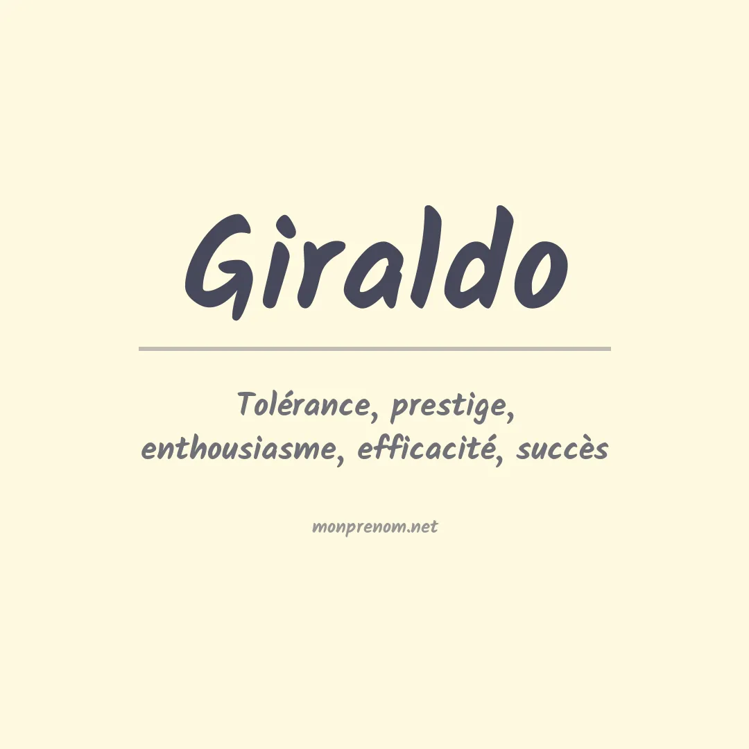 Prénom Giraldo