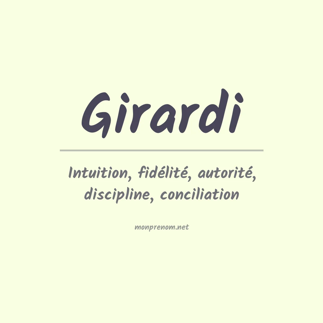 Prénom Girardi