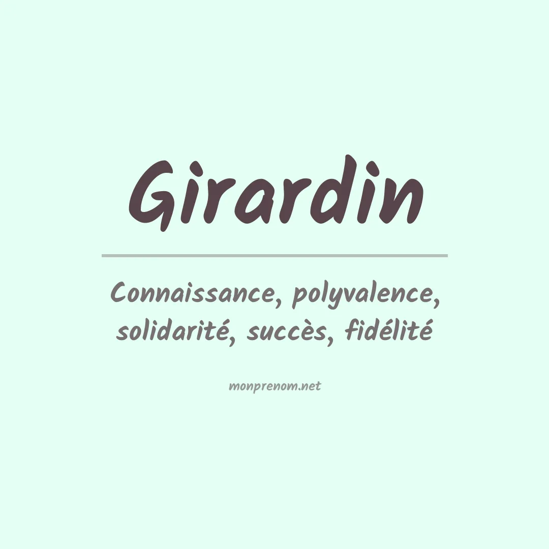 Prénom Girardin