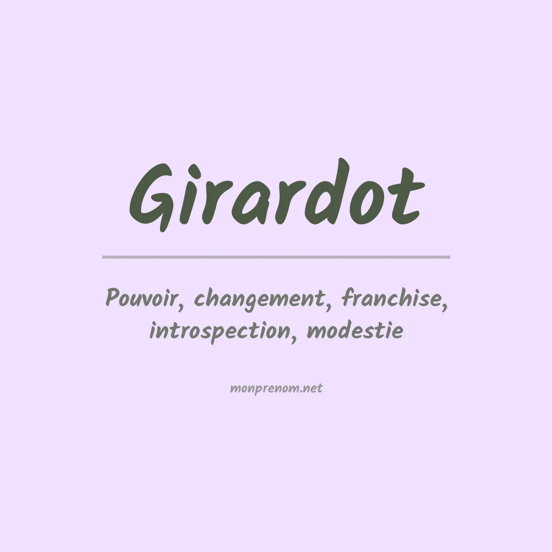 Prénom Girardot