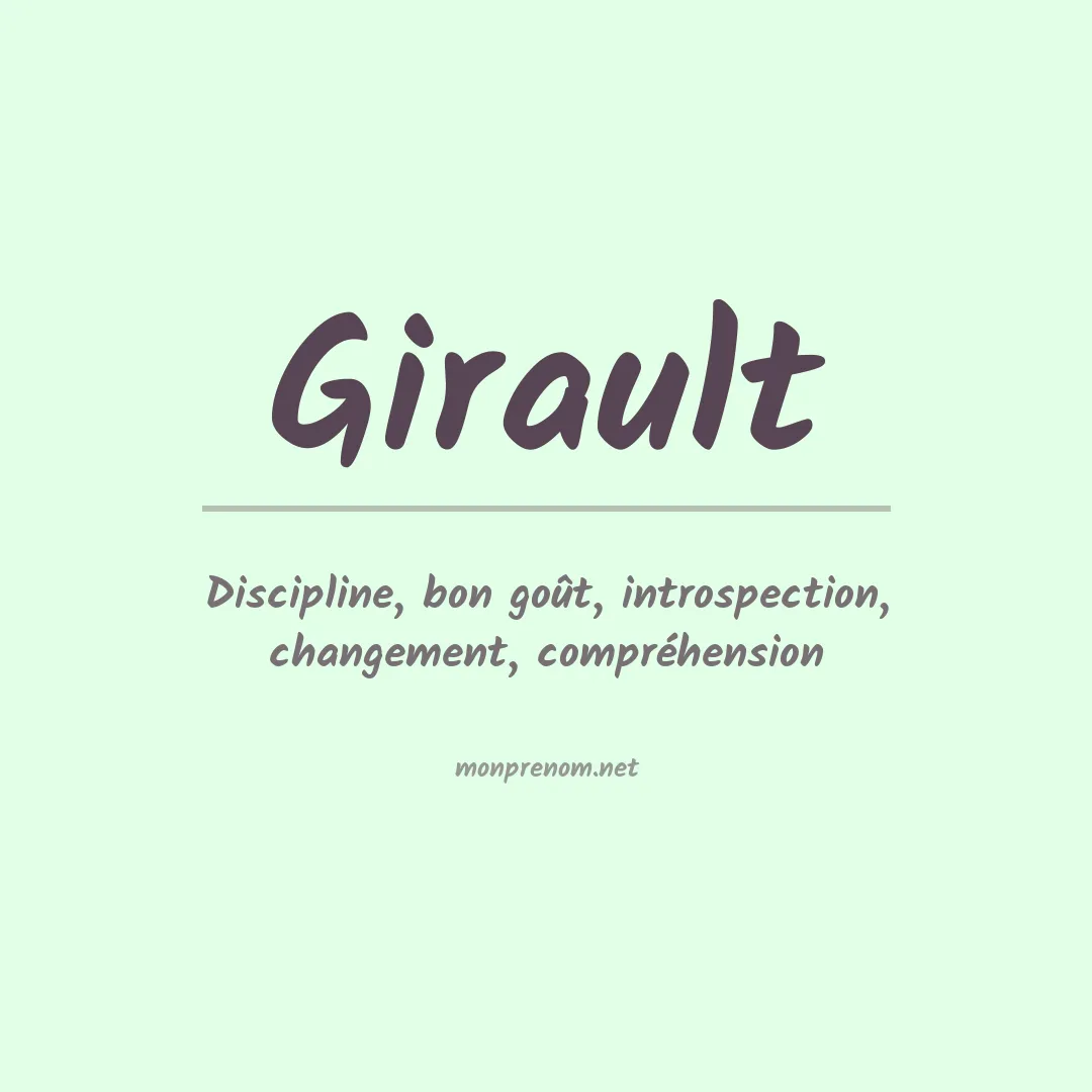 Prénom Girault
