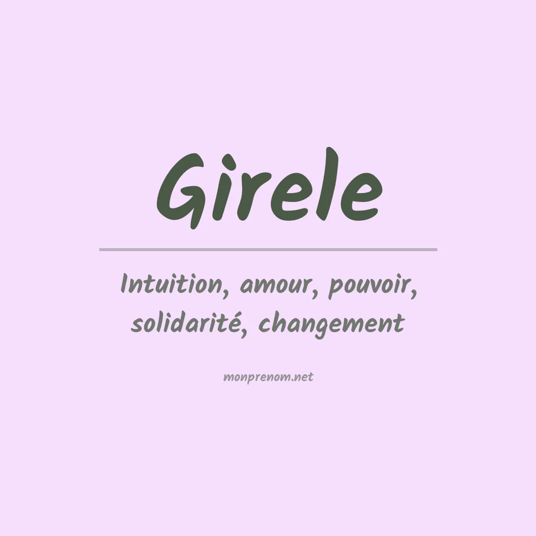 Signification du prénom Girele